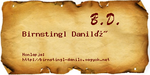 Birnstingl Daniló névjegykártya
